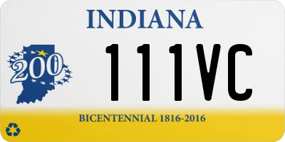 IN license plate 111VC