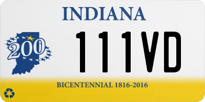 IN license plate 111VD