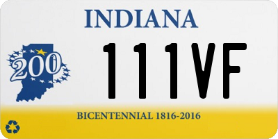 IN license plate 111VF