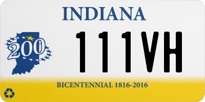 IN license plate 111VH