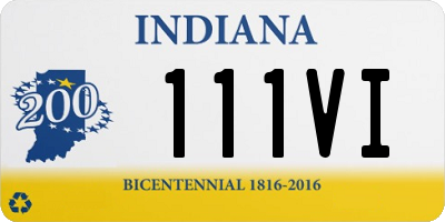 IN license plate 111VI