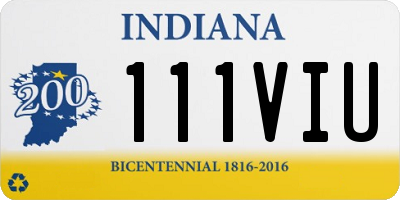 IN license plate 111VIU