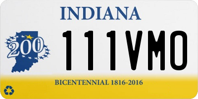 IN license plate 111VMO