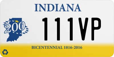 IN license plate 111VP