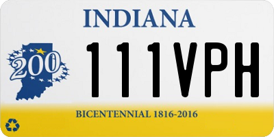 IN license plate 111VPH