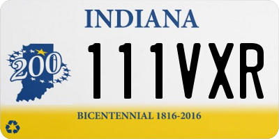 IN license plate 111VXR