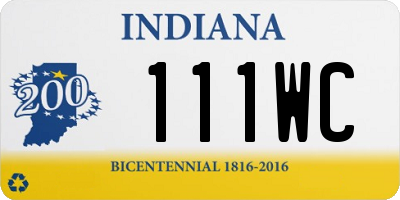 IN license plate 111WC