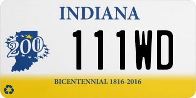 IN license plate 111WD