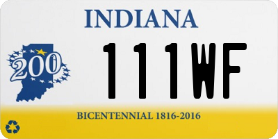 IN license plate 111WF