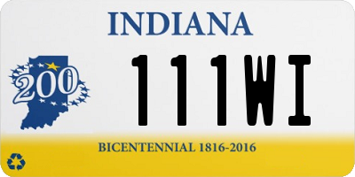 IN license plate 111WI