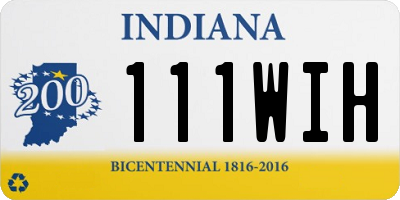 IN license plate 111WIH