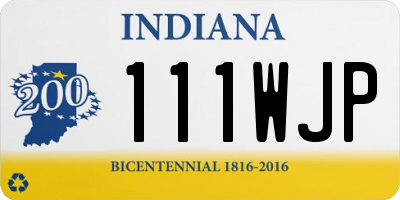 IN license plate 111WJP