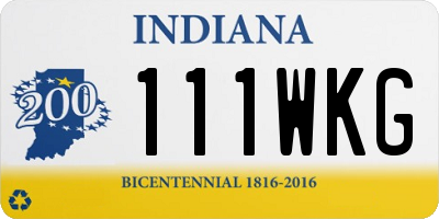 IN license plate 111WKG