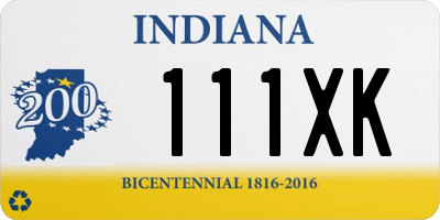 IN license plate 111XK