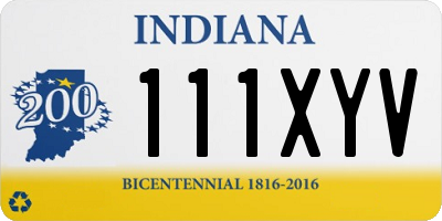 IN license plate 111XYV