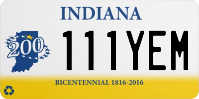IN license plate 111YEM