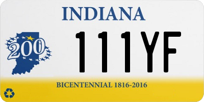 IN license plate 111YF