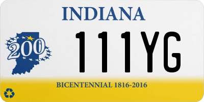 IN license plate 111YG
