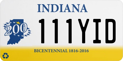 IN license plate 111YID