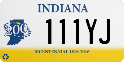 IN license plate 111YJ