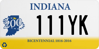 IN license plate 111YK