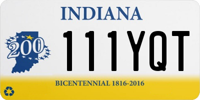 IN license plate 111YQT