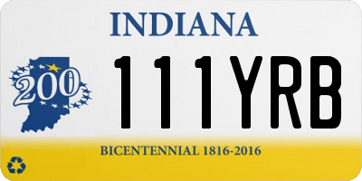 IN license plate 111YRB