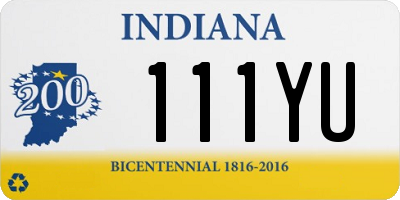 IN license plate 111YU