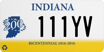 IN license plate 111YV