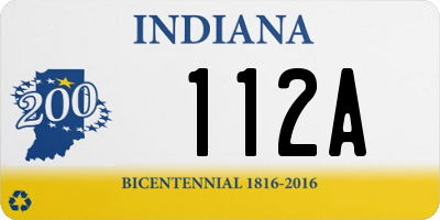 IN license plate 112A