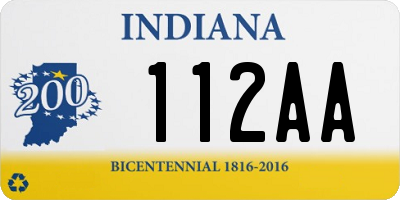 IN license plate 112AA