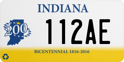 IN license plate 112AE