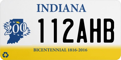 IN license plate 112AHB
