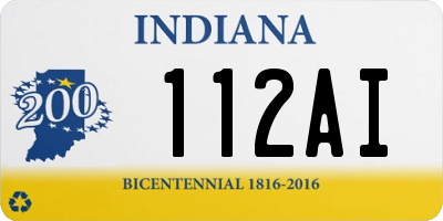 IN license plate 112AI