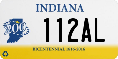 IN license plate 112AL