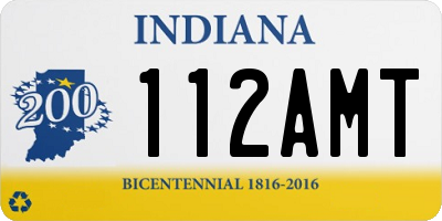 IN license plate 112AMT