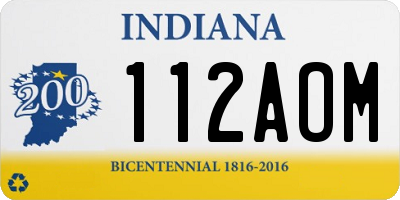 IN license plate 112AOM