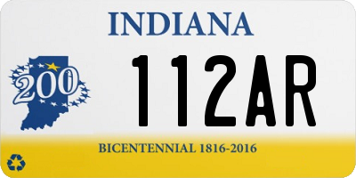 IN license plate 112AR