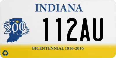 IN license plate 112AU