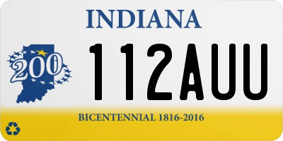 IN license plate 112AUU