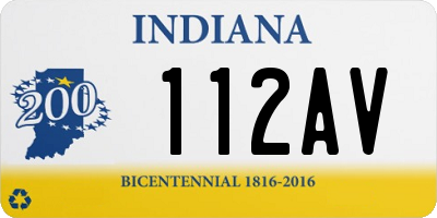 IN license plate 112AV