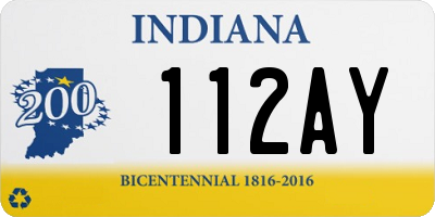 IN license plate 112AY