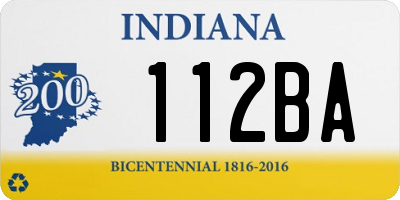 IN license plate 112BA