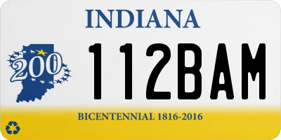 IN license plate 112BAM