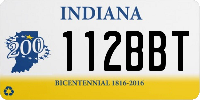 IN license plate 112BBT