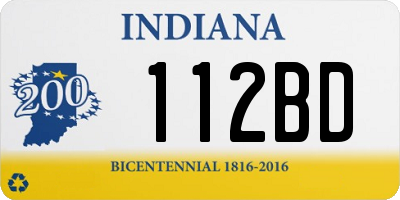 IN license plate 112BD