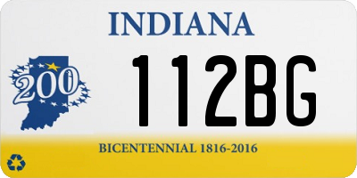 IN license plate 112BG