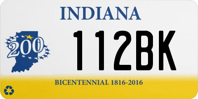 IN license plate 112BK