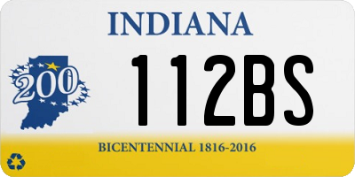 IN license plate 112BS
