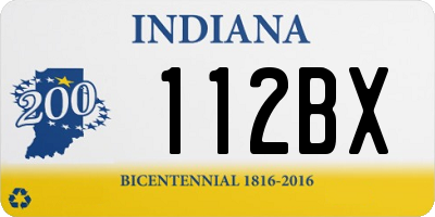 IN license plate 112BX